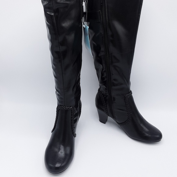 Life Stride Shoes - Life Stride Upbraid #2 Wide Knee-High Black Boots